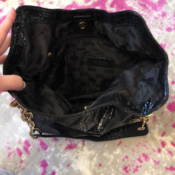 Michael Kors Python Leather Medium Tote - Picture 2 of 4